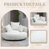 Lazy Sessel aus Chenille für Erwachsene, gemütlicher Bodenstuhl, Gaming Lounge Chair, großes Rundsofa mit hoher Rückenlehne Bild 5