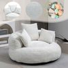 Lazy Sessel aus Chenille für Erwachsene, gemütlicher Bodenstuhl, Gaming Lounge Chair, großes Rundsofa mit hoher Rückenlehne Bild 4