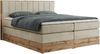 Boxspringbett BELLISSIMO KING, Doppelbett mit Multipocket-Matratze, Polsterbett mit Kopfstütze - 180 x 200 cm - Beige Velvet - H3 Bild 4