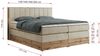 Boxspringbett BELLISSIMO KING, Doppelbett mit Multipocket-Matratze, Polsterbett mit Kopfstütze - 180 x 200 cm - Beige Velvet - H3 Bild 5