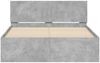 vidaXL Bettgestell mit Kopfteil Betongrau 120x200 cm 3207493 Bild 5