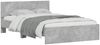 vidaXL Bettgestell mit Kopfteil Betongrau 120x200 cm 3207493 Bild 3