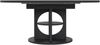 Esstisch Ausziehbarer 110-150×110×76 cm aus MDF und Metall mit mittlerem Ablageregal, schwarz Bild 5