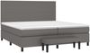 vidaXL Boxspringbett mit Matratze Grau 200x200 cm Kunstleder 3137567 Bild 3