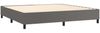 vidaXL Boxspringbett mit Matratze Grau 200x200 cm Kunstleder 3137567 Bild 4