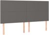 vidaXL Boxspringbett mit Matratze Grau 200x200 cm Kunstleder 3137567 Bild 5