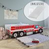 Kids Collective 'Feuerwehr' Autobett 80x160 cm, mit Matratze, Rausfallschutz und Lattenrost Bild 2
