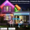 Sunicol LED Stripe Smart RGBIC Wasserdicht Permanente Außenbeleuchtung, 15M/30M/45M, Musik Sync, Timer, APP & Fernsteuerung LED Strip für Garten, Party Bild 3