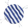 vidaXL Kissen Rund Blau & Weiß Gestreift Ø 60 x11 cm Oxford-Gewebe 361955 Bild 2