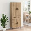 vidaXL Highboard Artisan-Eiche 69,5 x 34 x 180 cm Holzwerkstoff 3416059 Bild 4