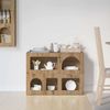 vidaXL Sideboard ELST Artisan-Eiche 80,5 x 35 x 59 cm Holzwerkstoff 891333 Bild 4