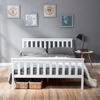 Rustikales Bett aus Kiefernholz 140x200 cm mit Stauraum, minimalistisches Design, stabil, ideal für kleine Schlafzimmer Bild 4