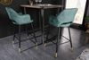 Design Barhocker FRANCE petrol Ziersteppung Armlehnen Retro Bild 4