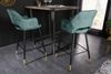 Design Barhocker FRANCE petrol Ziersteppung Armlehnen Retro Bild 4