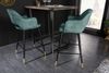 Design Barhocker FRANCE petrol Ziersteppung Armlehnen Retro Bild 3