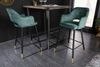 Design Barhocker FRANCE petrol Ziersteppung Armlehnen Retro Bild 5