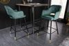 Design Barhocker FRANCE petrol Ziersteppung Armlehnen Retro Bild 5