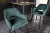 Design Barhocker FRANCE petrol Ziersteppung Armlehnen Retro Bild 2
