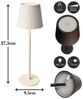 Coen Bakker Deco BV LED Außen-Tischleuchte Touch Tischlampe dimmbar mit Akku, In-/Outdoor, Touch-Funktion, LED fest verbaut, Kaltweiß, Warmweiß, Tageslichtweiß Bild 3