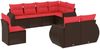 vidaXL 8-teiliges Gartensofa-Set mit Kissen, braun, Polyrattan 3221643 Bild 2