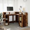 vidaXL LED-Schreibtisch Altholz-Optik 130x130x91 cm Holzwerkstoff 3309454 Bild 4