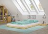 Niedrigbett Doppelbett unbehandeltes Holz 200x200 Fichte Tanne ohne Zubehör Bild 2