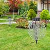 Solarleuchte Garten Scheibe 20cm Solarlampe Außen Leuchte Solar mit Pflegetuch Bild 5