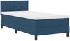 vidaXL Boxspringbett mit LED-Lichtleisten Blau 100 x 200 cm Stoff 3342267 Bild 2