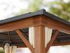 Gartenpavillon 4x4 m Holzoptik, Stahldach Hardtop 4 Seitenteile in champagner Bild 4