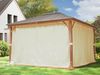 Gartenpavillon 4x4 m Holzoptik, Stahldach Hardtop 4 Seitenteile in champagner Bild 3