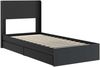 vidaXL Bettgestell mit Stauraum und Kopfteil Schwarz 75x190 cm 3414426 Bild 4