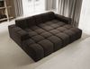 Ecksofa Fogo, Sofa mit Hocker, Couch L-Form, Veloursstoff, Links Sofa, 245 x 68 x 180 cm, Braun Bild 4