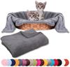 Haustierdecke Katzendecke Kuscheldecke Tierdecke , angenehm und super weich in vielen verschiedenen Farben erhältlich (60x80 cm / steingrau - anthrazit) Bild 2