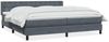 vidaXL Boxspringbett mit Matratze Dunkelgrau 180x210 cm Samt 3318460 Bild 2