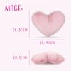 Herzkissen, Herz Kissen Dekokissen, Zierkissen, Plüsch Flauschige Sofakissen, Kuschelkissen für Kinderzimmer Sofa Schlafzimmer Schmusekissen Rosa Bild 3