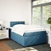 vidaXL Boxspringbett mit Matratze Dunkelblau 120x200 cm Samt 3286298 Bild 3