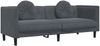 vidaXL Sofa mit Kissen 3-Sitzer Dunkelgrau Samt 372643 Bild 2