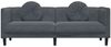 vidaXL Sofa mit Kissen 3-Sitzer Dunkelgrau Samt 372643 Bild 4