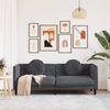 vidaXL Sofa mit Kissen 3-Sitzer Dunkelgrau Samt 372643 Bild 3