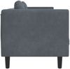 vidaXL Sofa mit Kissen 3-Sitzer Dunkelgrau Samt 372643 Bild 5