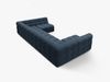 Micadoni Panorama-Sofa Kendal 7-Sitzer Strukturierter Stoff Marineblau Bild 3