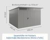 Hörmann EcoStar Euroline Gerätehaus Pultdach 310 x 310 Graualuminium 1-flg Bild 3