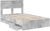 vidaXL Bettrahmen mit Kopfteil Beton Grau 135 x 190 cm Ingenieurs Holz 3409855 Bild 5
