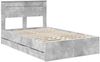 vidaXL Bettrahmen mit Kopfteil Beton Grau 135 x 190 cm Ingenieurs Holz 3409855 Bild 4
