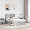 vidaXL Bettrahmen mit Kopfteil Beton Grau 135 x 190 cm Ingenieurs Holz 3409855 Bild 3