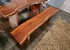 Baumbank Akazie 235x38x45 walnuss lackiert FREEFORM #110 Bild 2