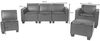 Modular Sofa-System Couch-Garnitur Lyon 3-1-1-1, Kunstleder ~ dunkelgrau Bild 2