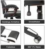 Gamingstuhl Grau/Schwarz Chefsessel Drehstuhl Bürositz Schreibtisch Fußstütze Bild 5