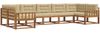 vidaXL Outdoor-Sofagarnitur mit Kissen 7 pcs Natur und Beige 3368101 Bild 2
