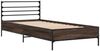 vidaXL Bettgestell Braun Eichen-Optik 90x200 cm Holzwerkstoff Metall 845586 Bild 3